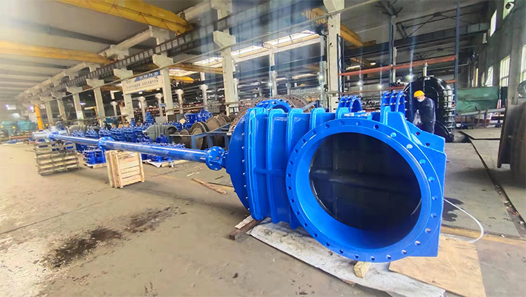 DN1000 Extension stem double flange soft seal gate valve