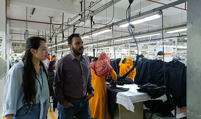Visitó a nuestro cliente de fábrica de prendas de vestir en Bangladesh