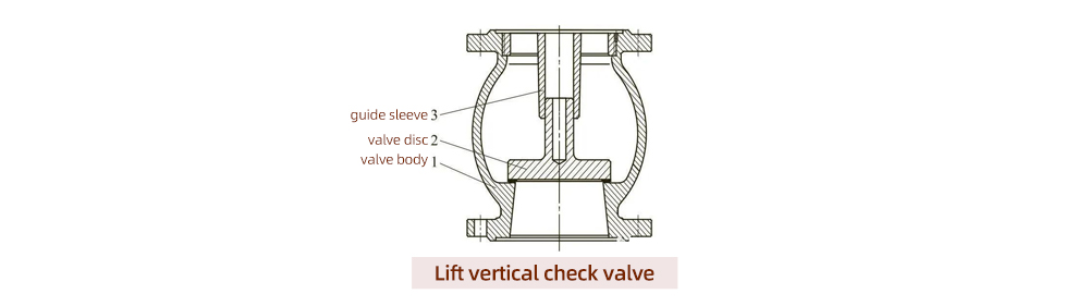 Lift vertical check valve